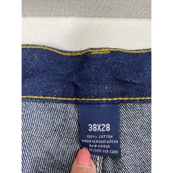 RK Brand Work Jeans Mens‎ 38 x 26.5 Dark Wash Denim Relaxed Fit Straight NWT - Picture 6 of 11